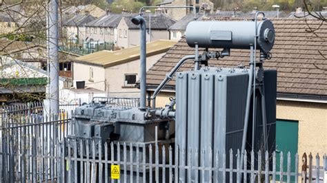 electrical box substation|electricity substation next to house.